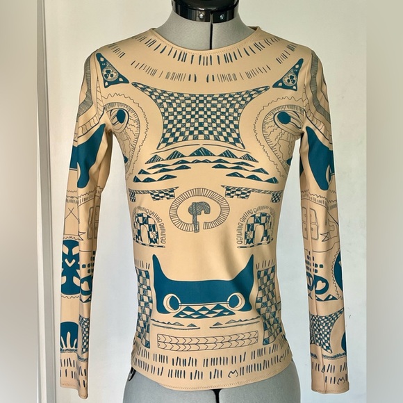 トップス maison martin Margiela Maison Martin Margiela for H&M “Tattoo” long sleeve top, sz2, EUC